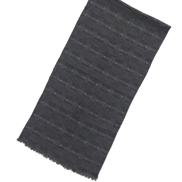 Dolce & Gabbana Vintage Black White Logo Print Plaid Scarf - Picture 3 of 13